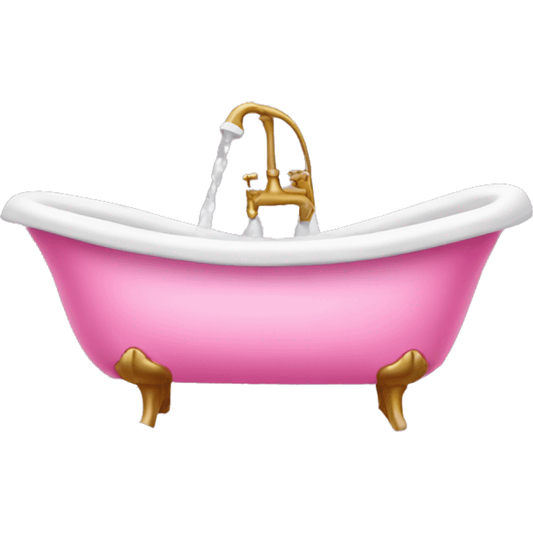 Pink bathtub with pink suds  emoji