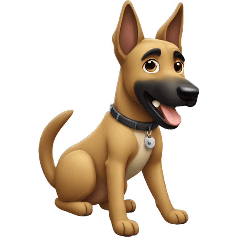 malinois sing and dancing with mic emoji