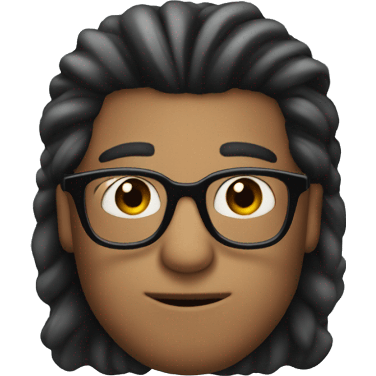 I'm wearing glasses, a man with a dark horn. My hair is doing side parts emoji