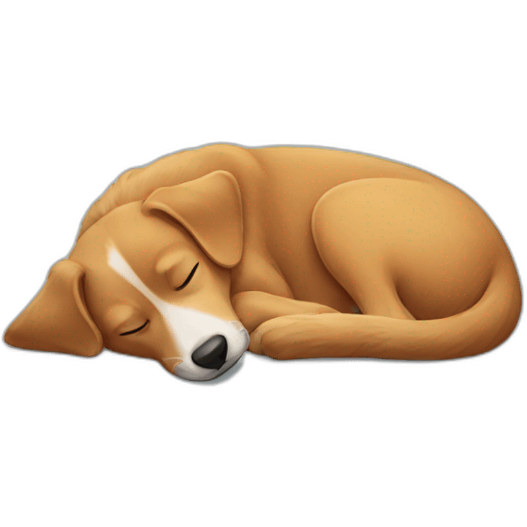 A dog sleeping emoji