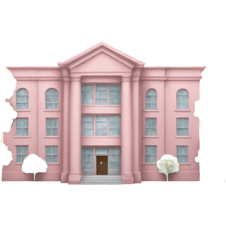 Light pink schools building  emoji