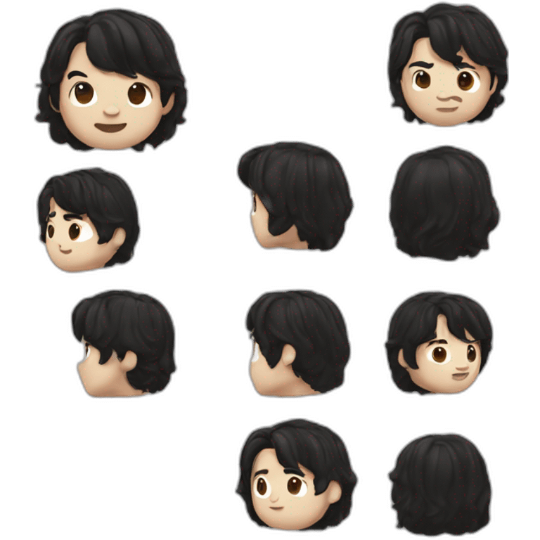 Edmund Pevensie Narnia Black hair with a t-shirt emoji