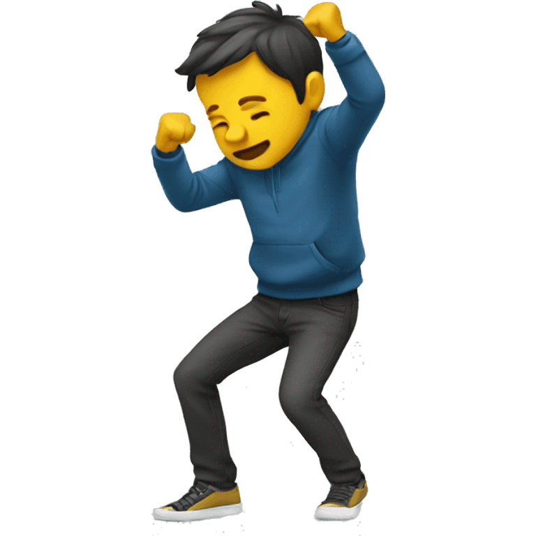 Homme faisant un dab emoji