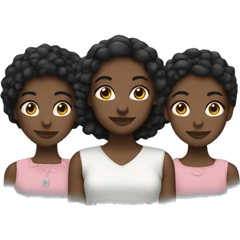 Three black girls  emoji