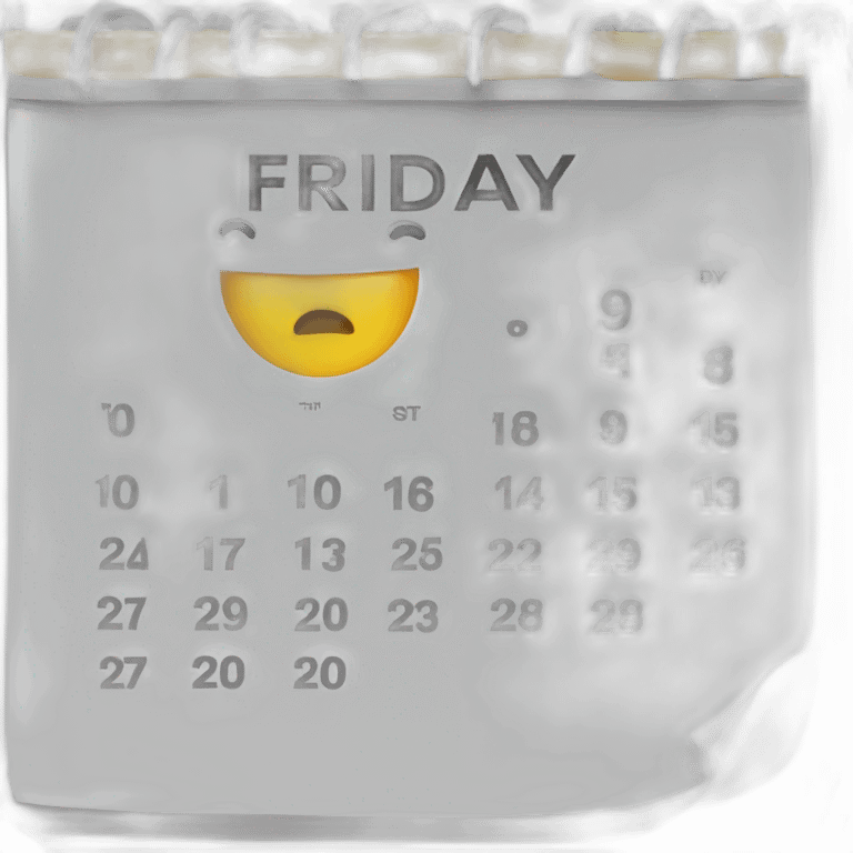 calendar with friday emoji