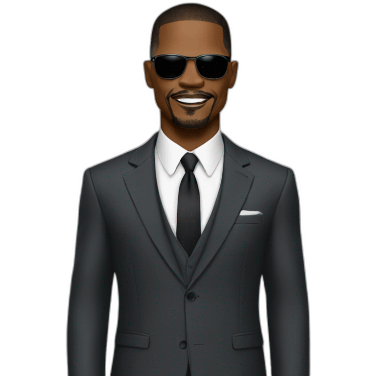 actor Jamie Foxx wearing suit emoji