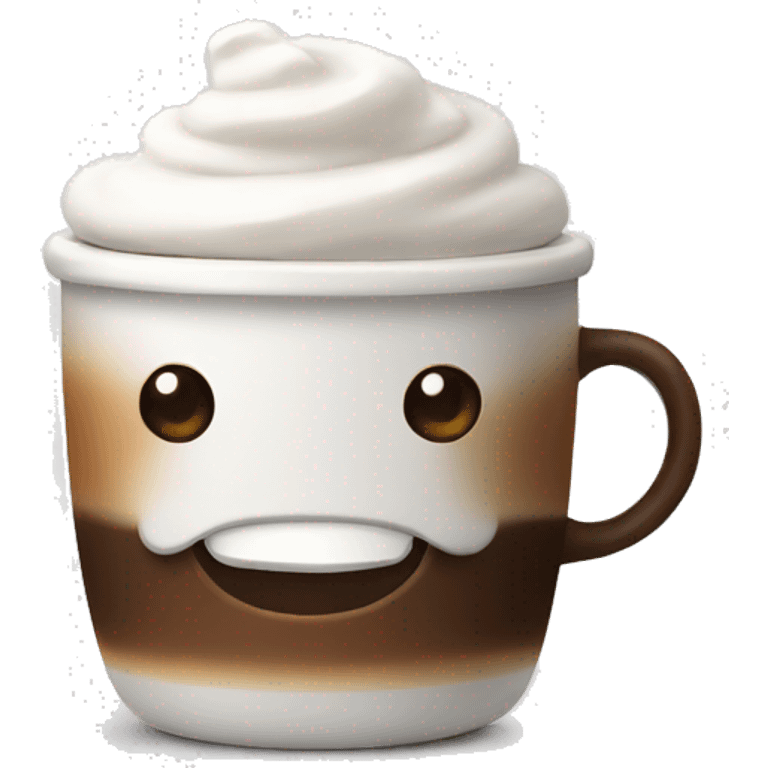 coffe with marshmallow  emoji