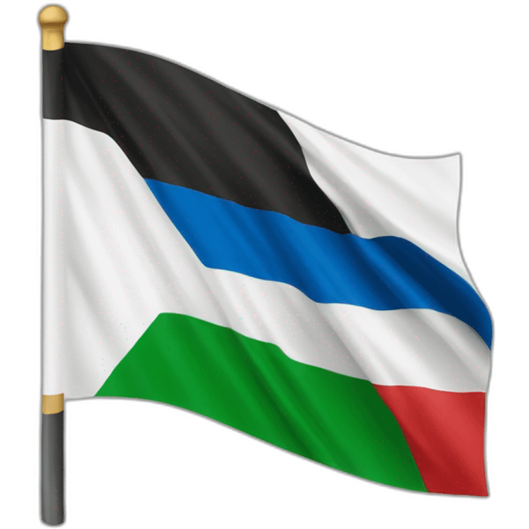 A mix between palestin and Israel flag emoji