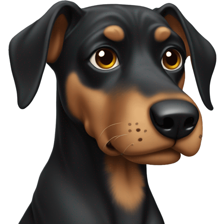 black doxel dog emoji