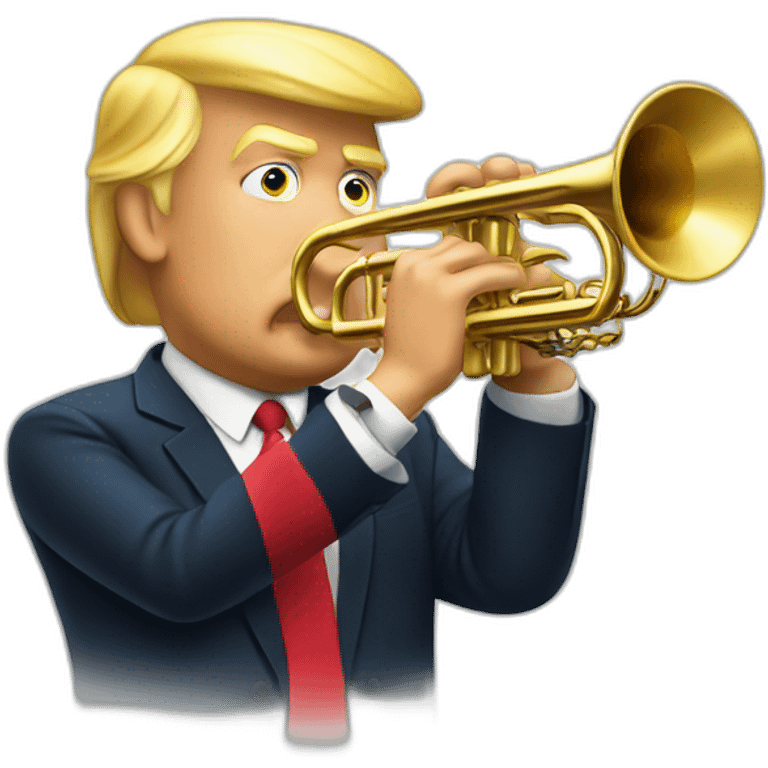 trump playing trumpet emoji