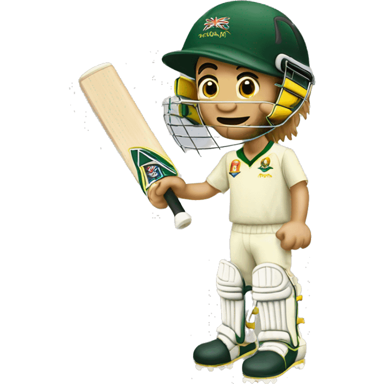 AUSTRALIAN CRICKERTER WITH AUSTRALIAN JERSY emoji