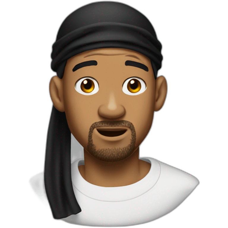 Will smith with black durag shocked emoji