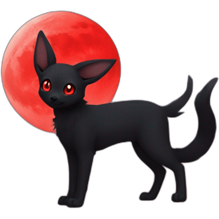 umbreon under red moon emoji