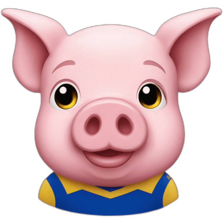 pig with a boca juniors tshirt emoji