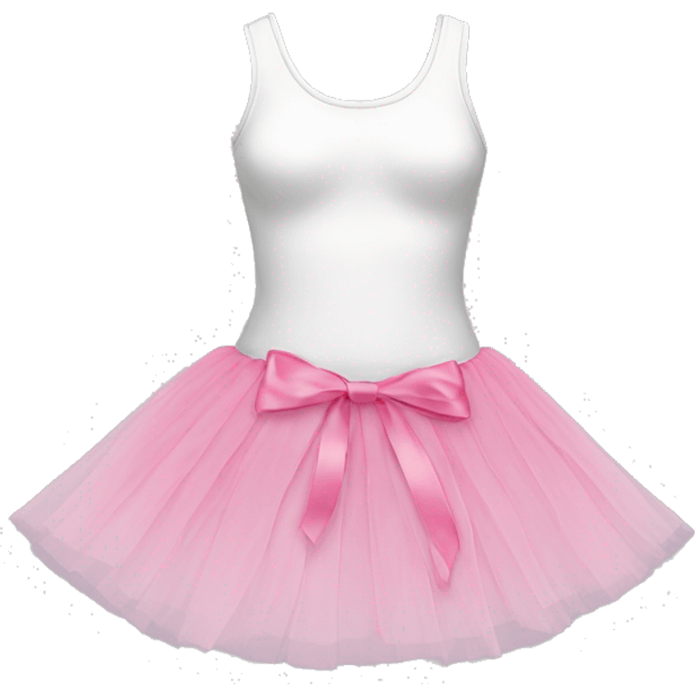 white Tutu skirt with pink bows emoji