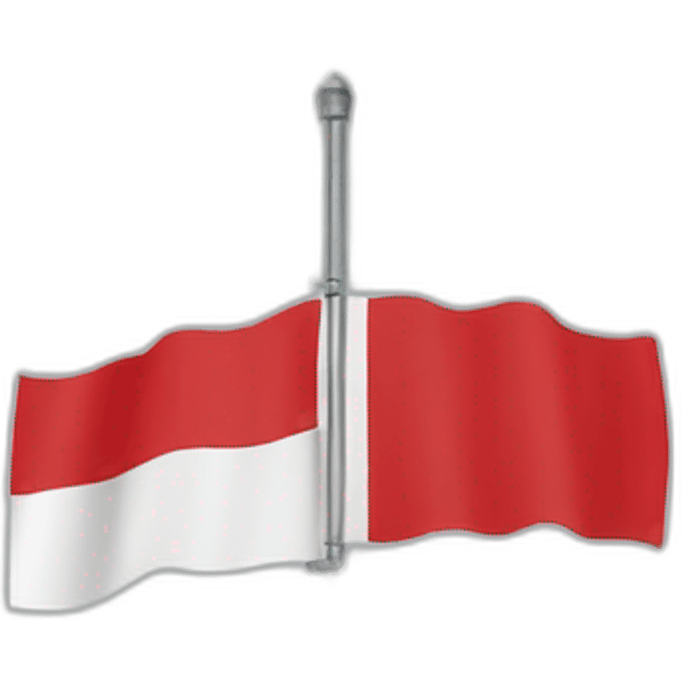 Indonesia flag on pole emoji