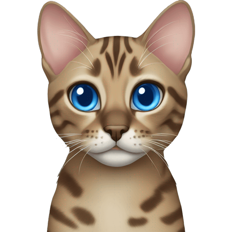 Mink Bengal cat with Blue eyes  emoji