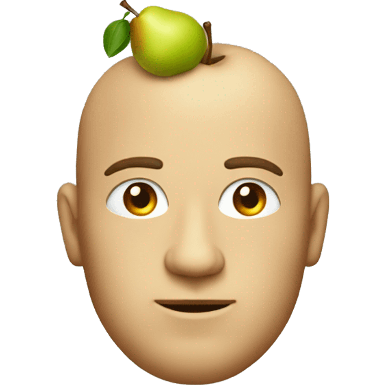 man with a pear shaped head emoji