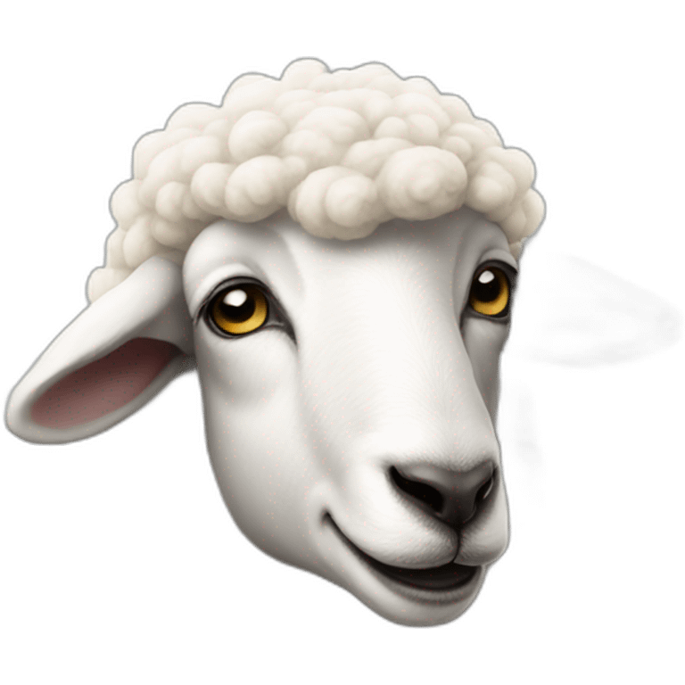 sheep sideways emoji