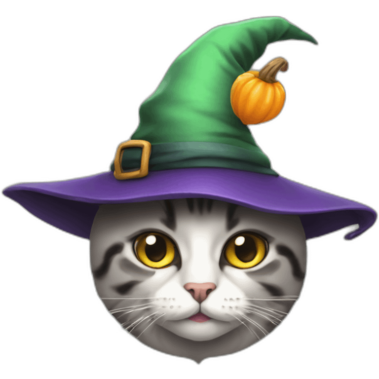 cat with witches hat emoji