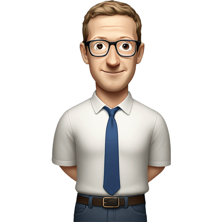 mark zuckerberg in glasses runs full body emoji