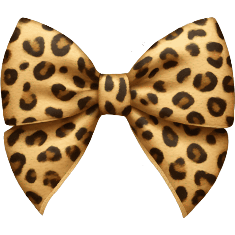 cute bow with cheetah print emoji