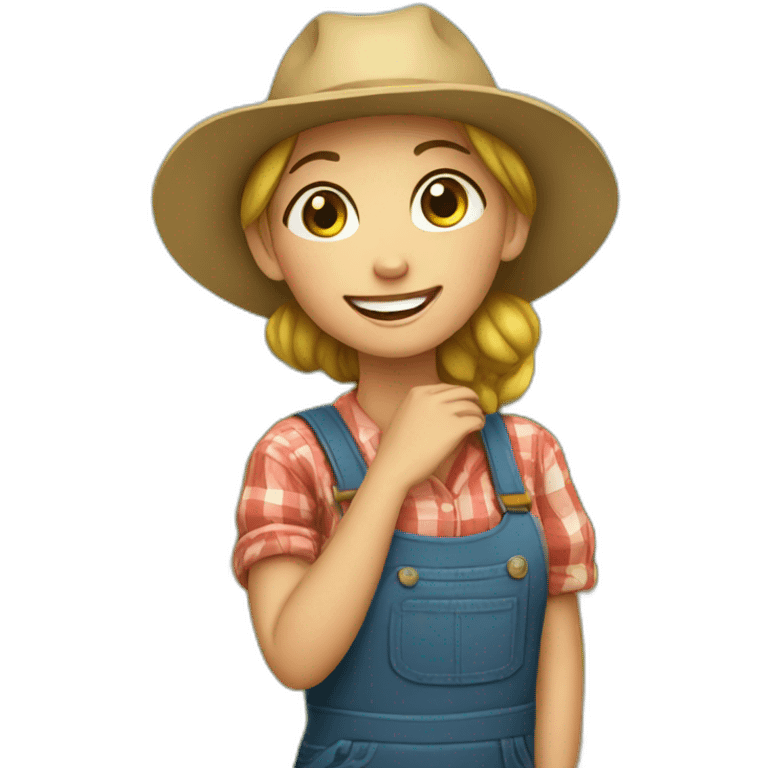 Farmer girl emoji