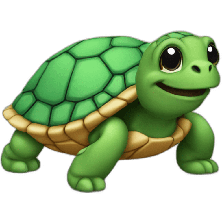 Tortue sur chien emoji