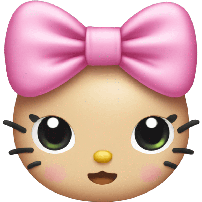 Hello kitty pink bow emoji