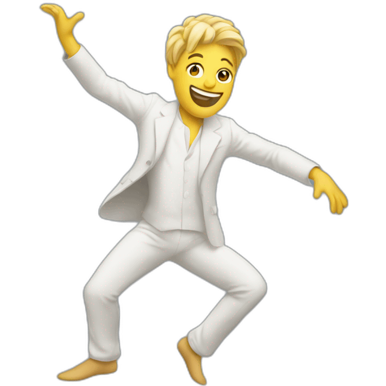 Dancing white person emoji