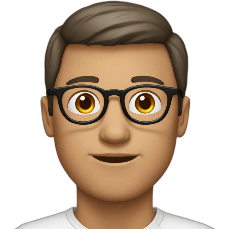 white-male-brunette-black-round-glasses emoji