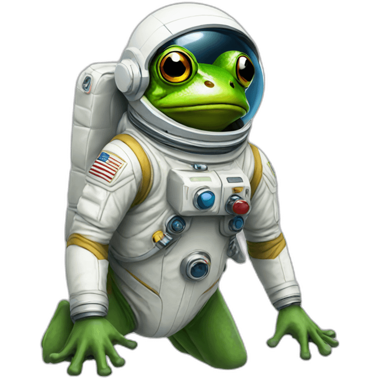 Frog astronaut emoji