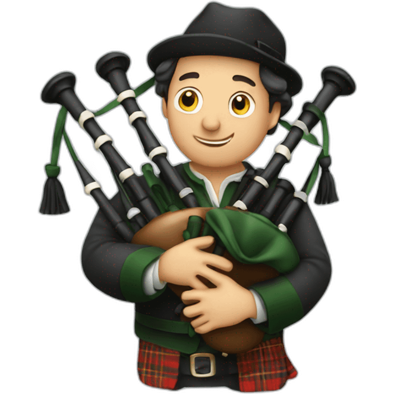 man playing the bagpipes emoji