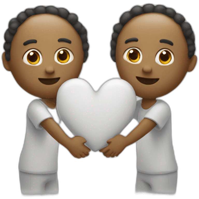 Two white hearts emoji