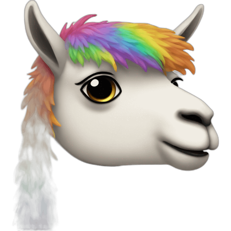 Llama rainbow emoji