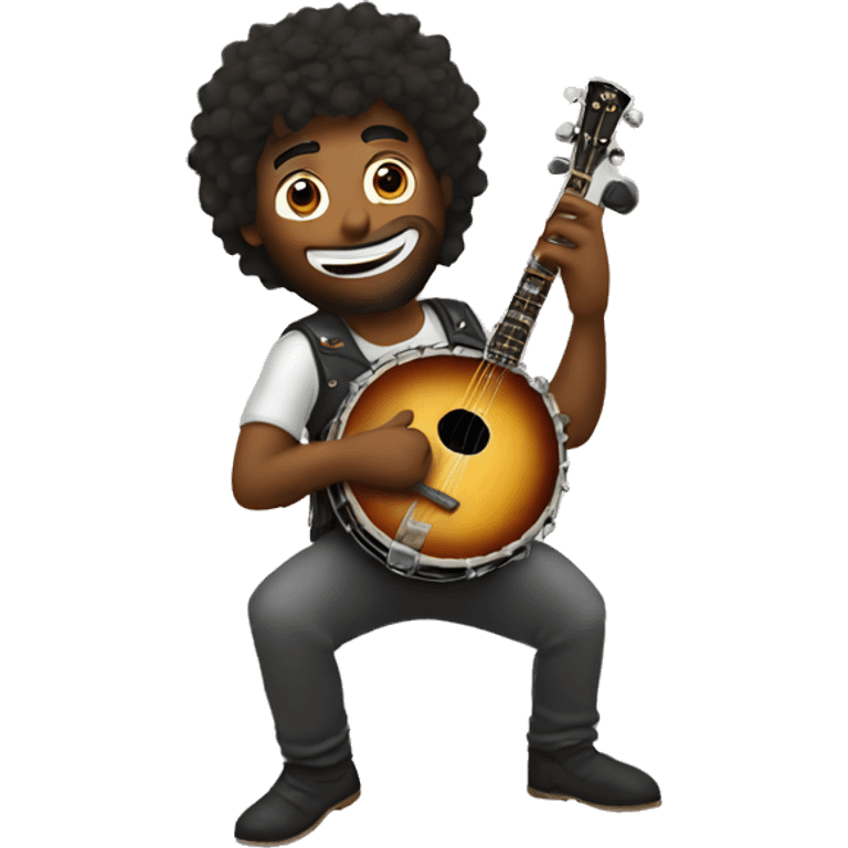 Roadie playing banjo emoji