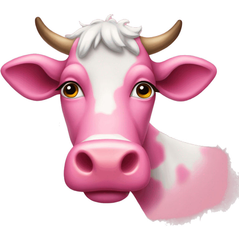 Pink cow emoji