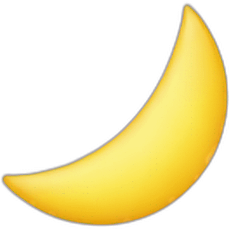 yellow half moon emoji emoji