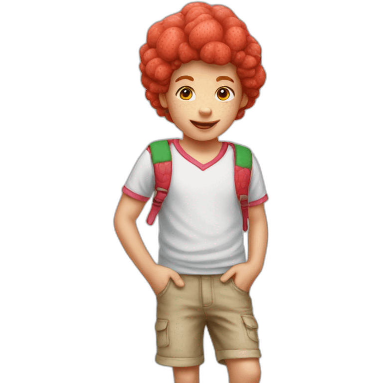 strawberry shortcake ginger kid emoji