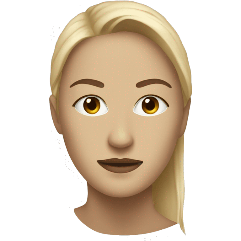 Beige mask on white woman emoji