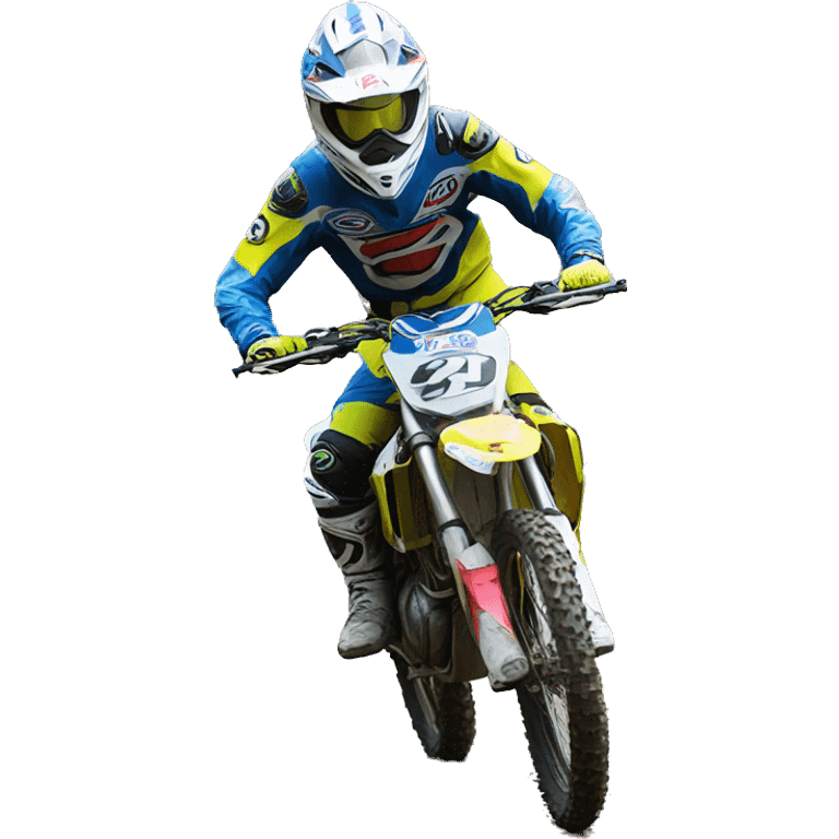 Macron en wheeling sur une motocross  emoji