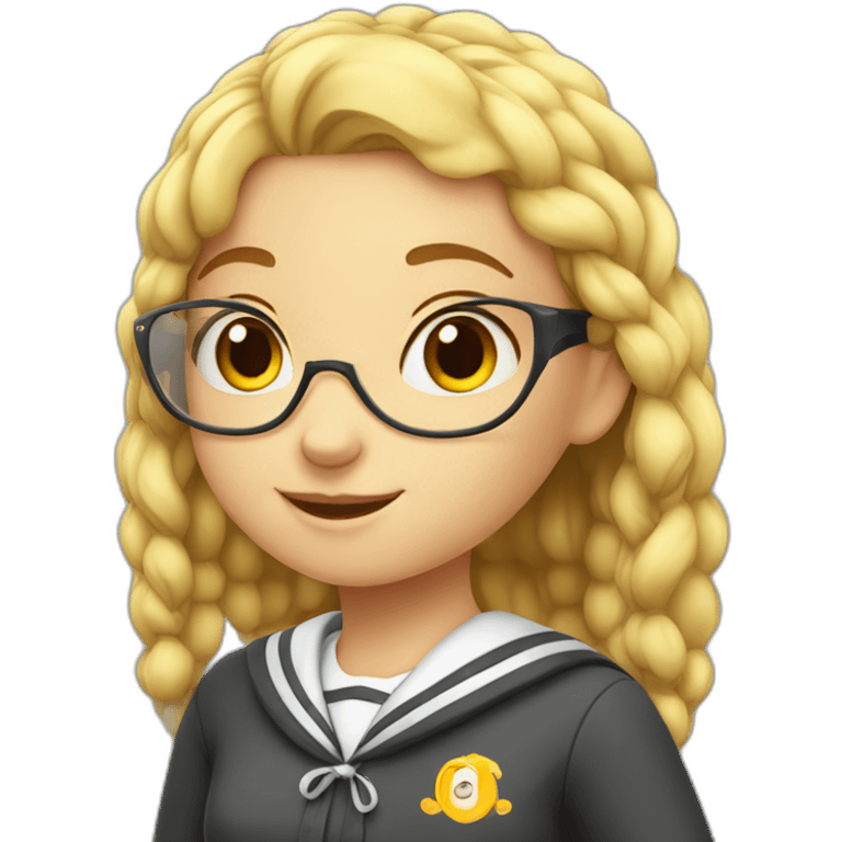 Cute school-girl emoji