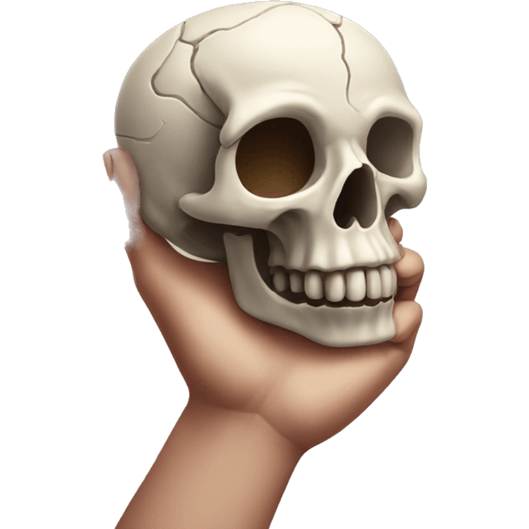 hand holding skull emoji