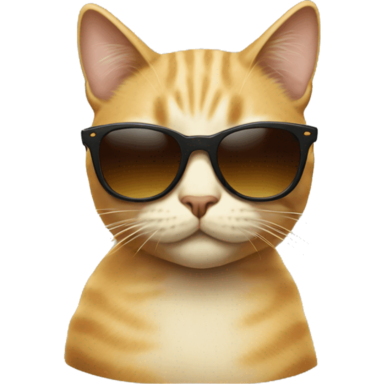 Cat with sunglasses on smokin emoji