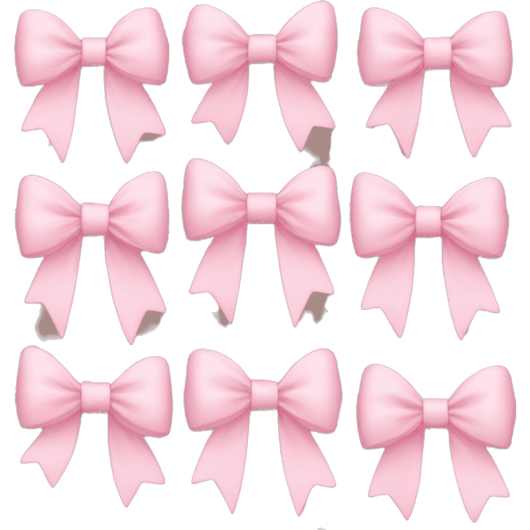 Light pink bows emoji