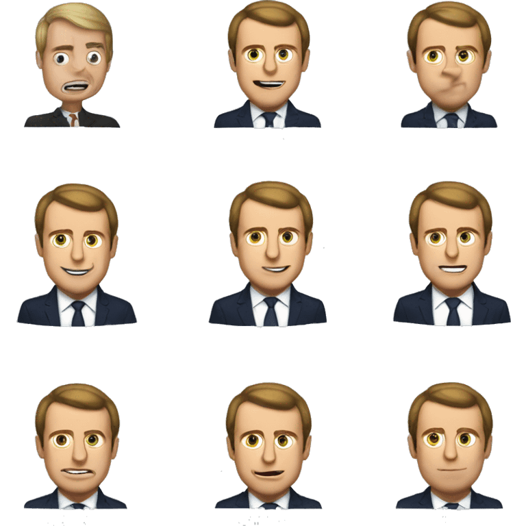 Macron sur une table  emoji