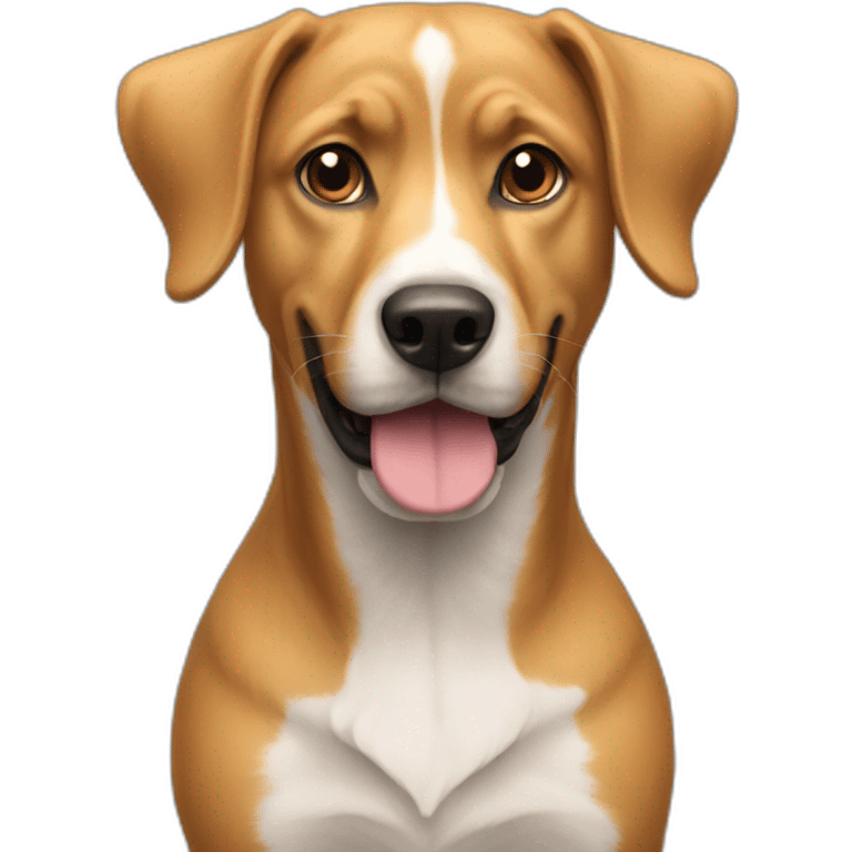 Chat sur un chien emoji