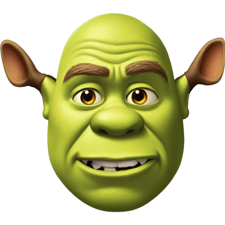 Shrek with steam coming out of ears emoji