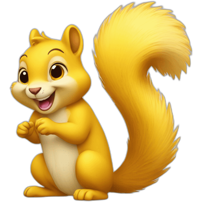 cheerful yellow squirrel emoji