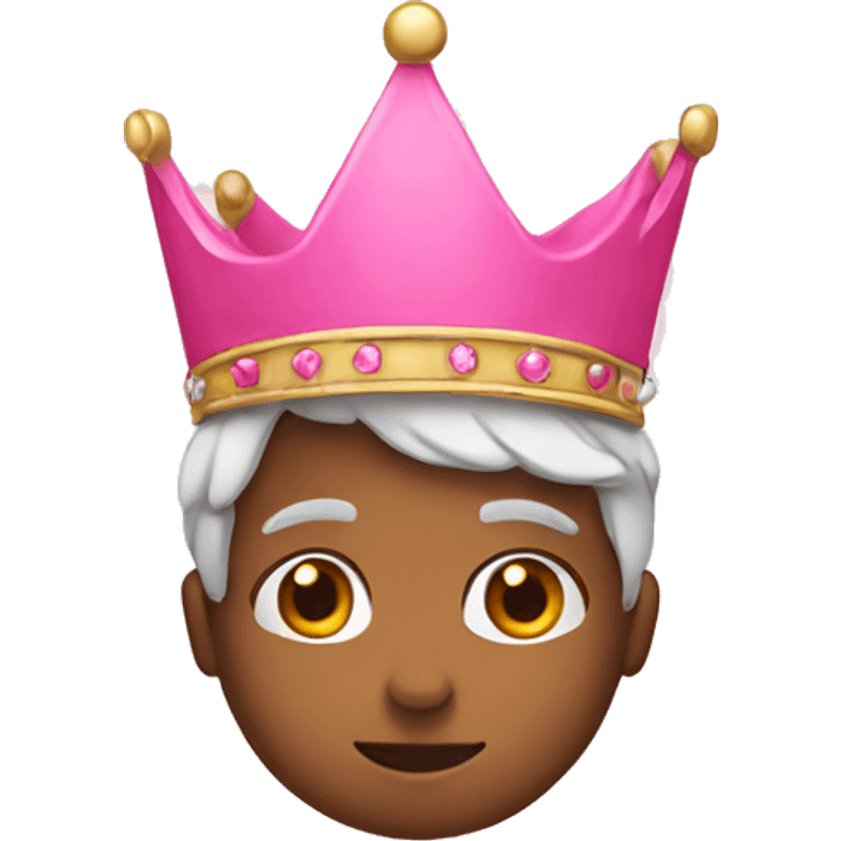 A pink crown  emoji